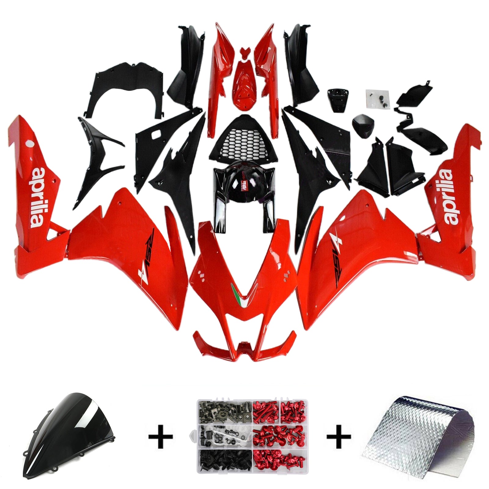 Amotopart 2009-2015 RSV4 1000 Aprilia Red Fairing Kit