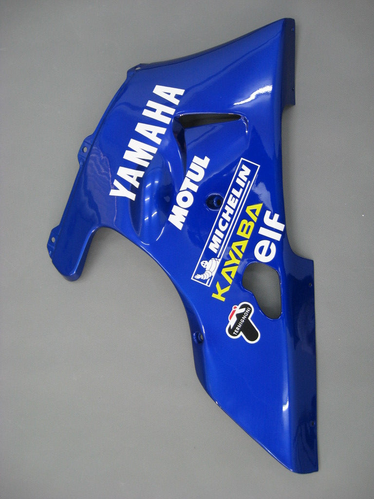 Amotopart 1998–1999 Yamaha YZF 1000 R1 blaue und weiße Logos Style1 Verkleidungsset