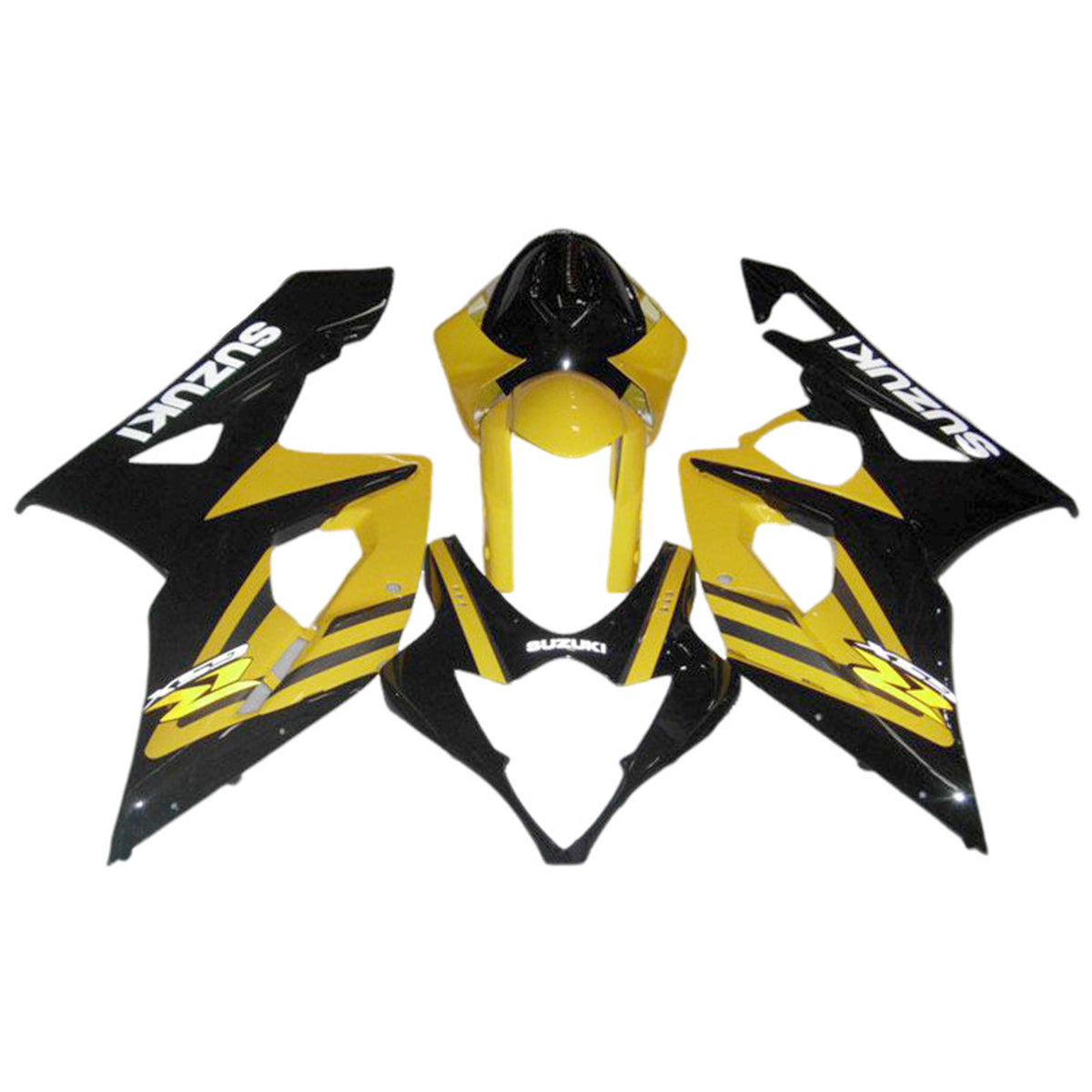 Amotopart 2005-2006 K5 GSXR1000 Suzuki Kit de carénage jaune et noir