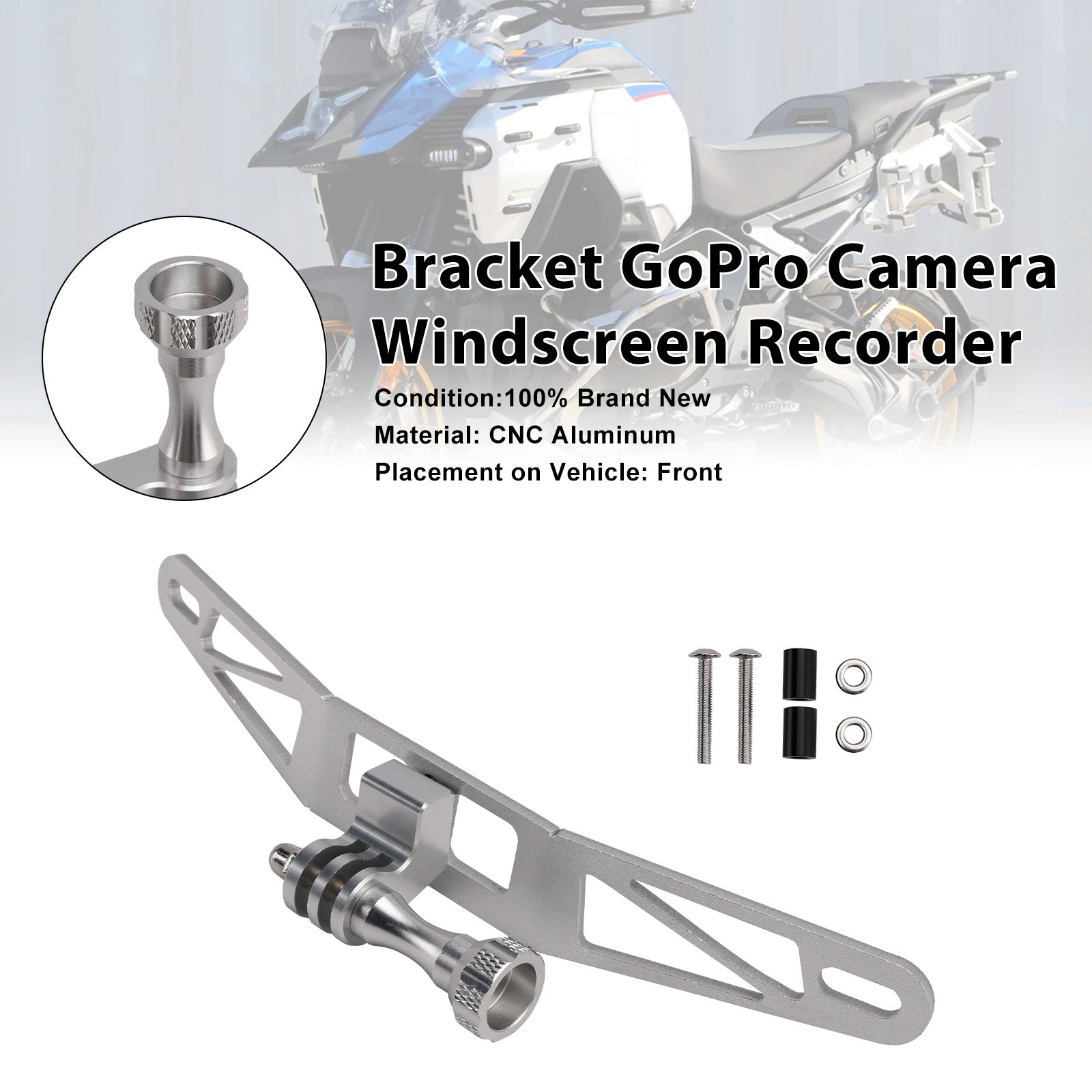 BMW R1300GS S1000XR F900XR F850GS Bracket GoPro Camera Windscreen