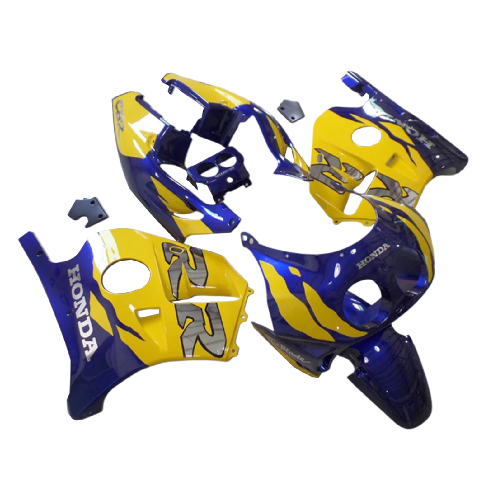 Amotopart 1990-1998 Honda CBR250RR MC22 Blue Yellow Fairing Kit