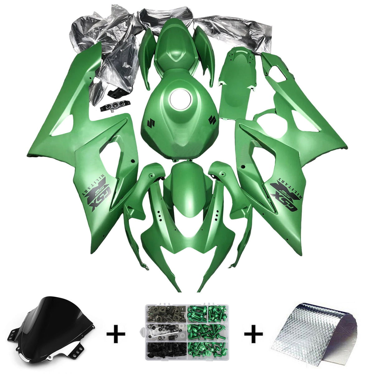 Kit carena verde Amotopart 2005-2006 K5 GSXR1000 Suzuki