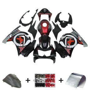 Amotopart 2008-2012 Kawasaki EX250 Ninja250R Black & Red Fairing Kit