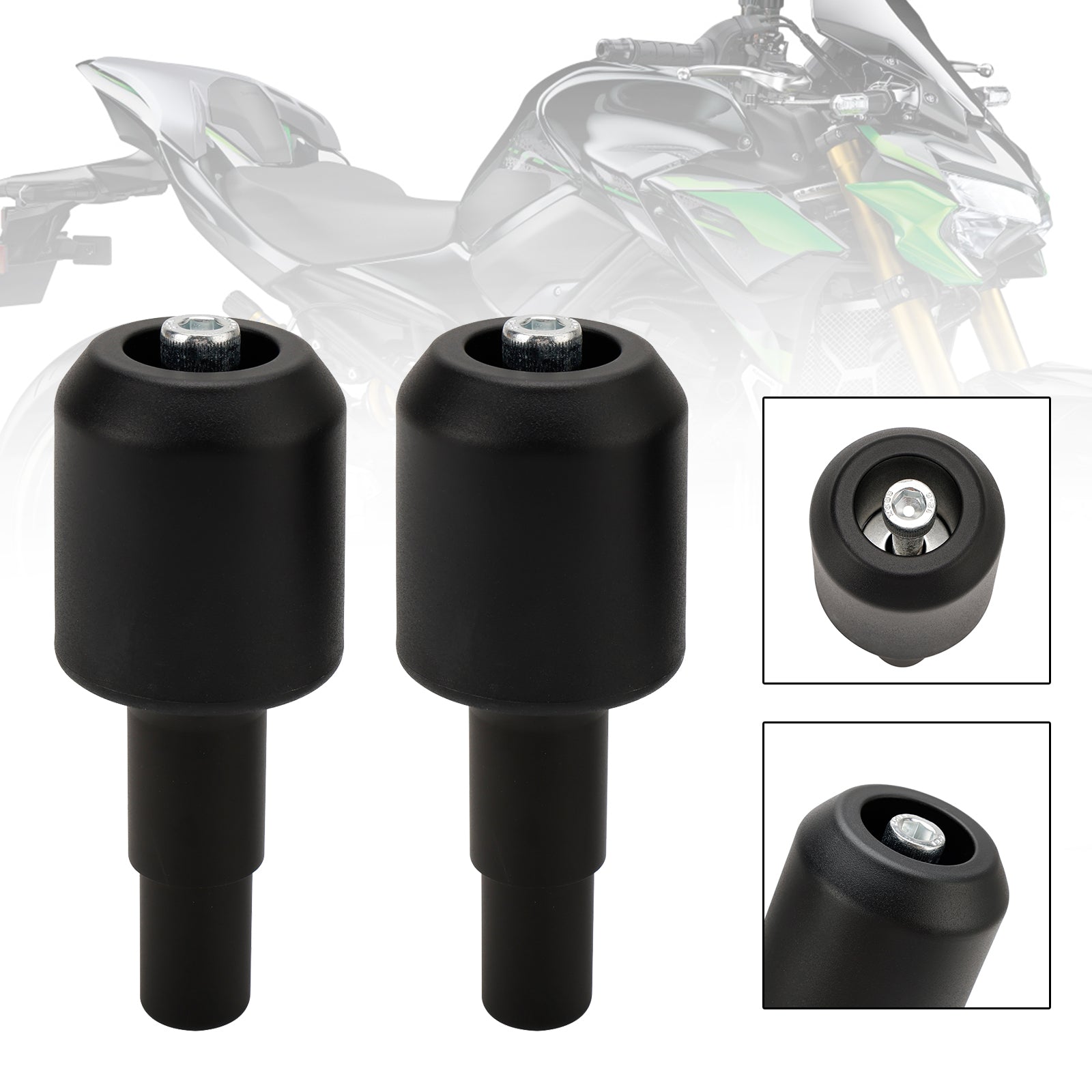 Protection de curseur de choc de cadre en aluminium noir pour Kawasaki Ninja Z900 21-23 2022