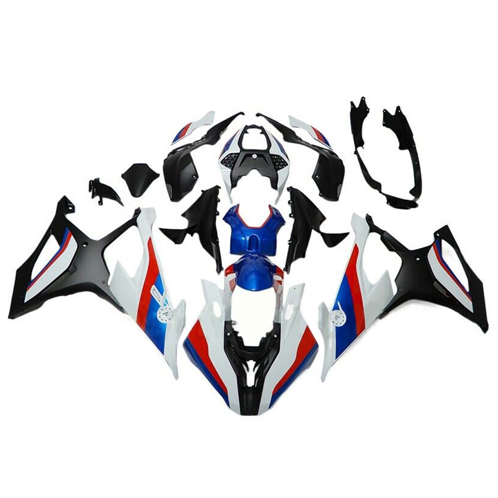 Amotopart 2019-2022 BMW S1000RR M1000RR White Black Fairing Kit