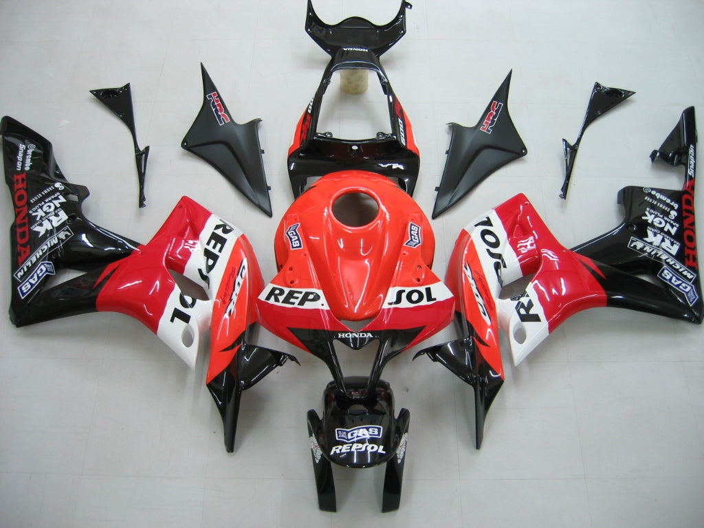 Amotopart 2007-2008 Honda CBR600RR Red&Orange Repjol Fairing Kit