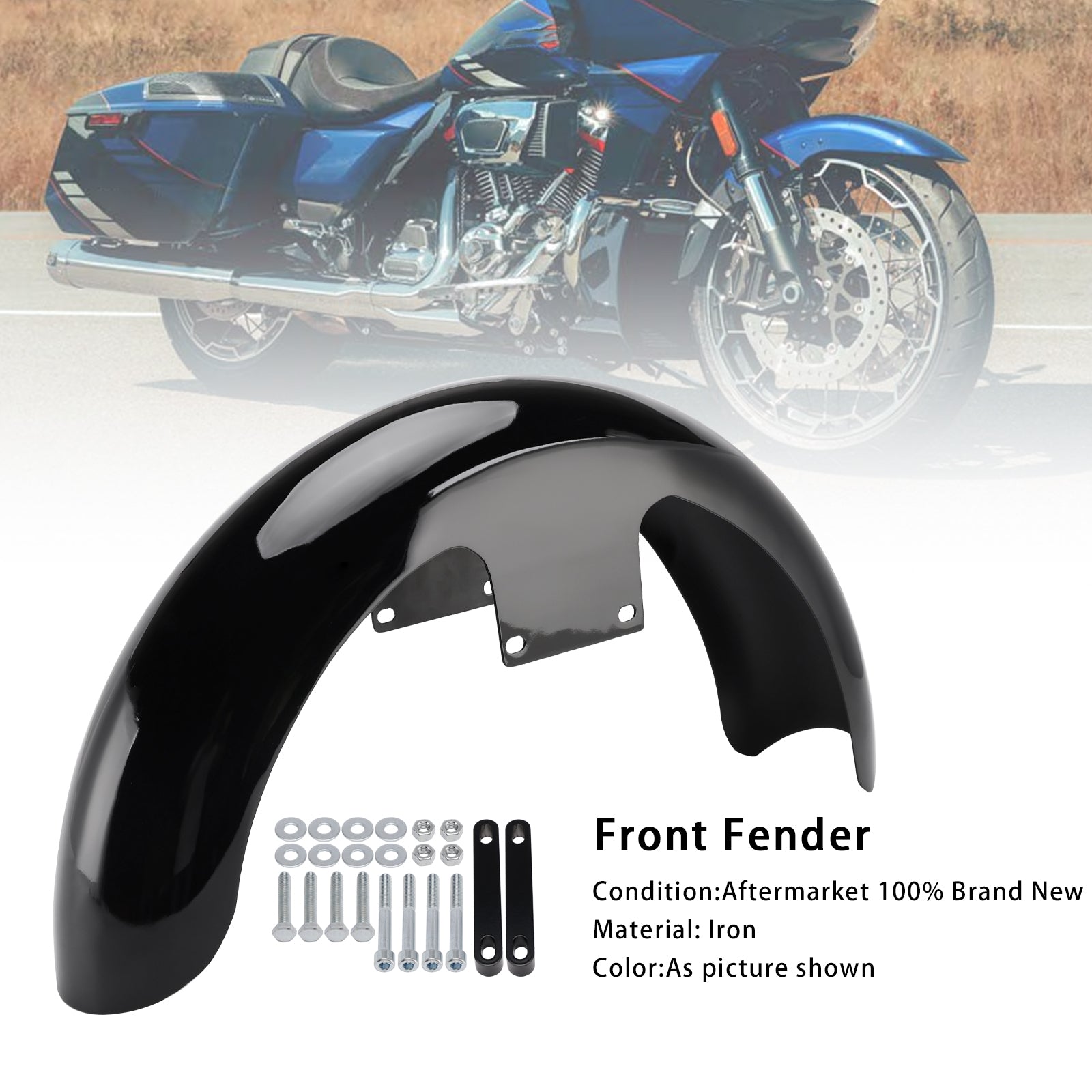 2023-2025 Touring Road Glide Street Glide CVO 19" Wrap Front Fender Iron
