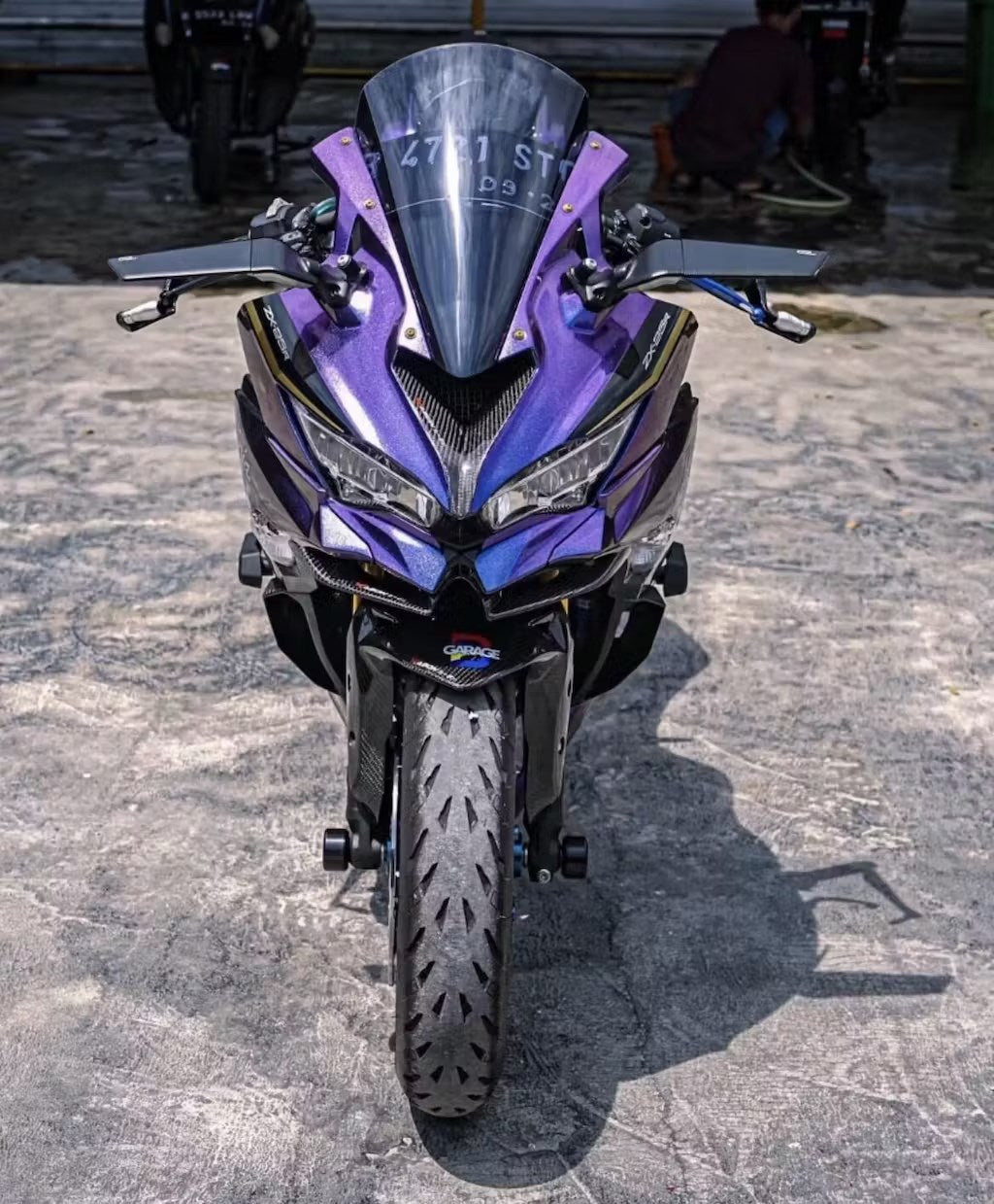 Ninja R7 Purple Amotopart 2021-2024 Yamaha YZF-R7 Gradient Blue&Purple Style1 Fairing