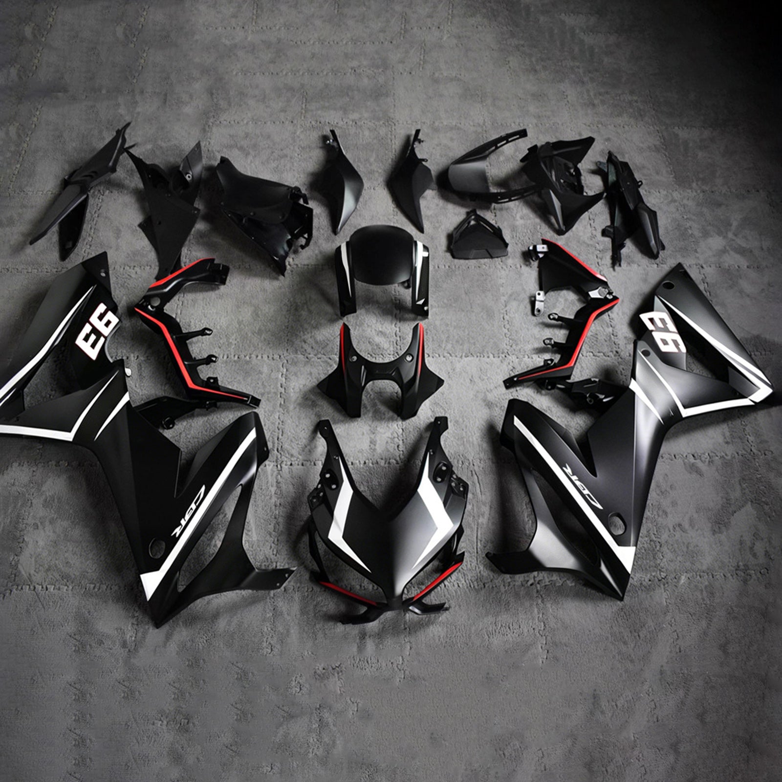 Amotopart 2019-2020 Honda CBR650R Black Fairing Kit