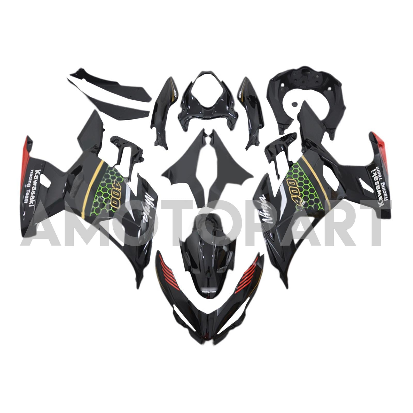 Amotopart 2018-2024 Kawasaki EX400/Ninja400 Fairing Kit Collection One