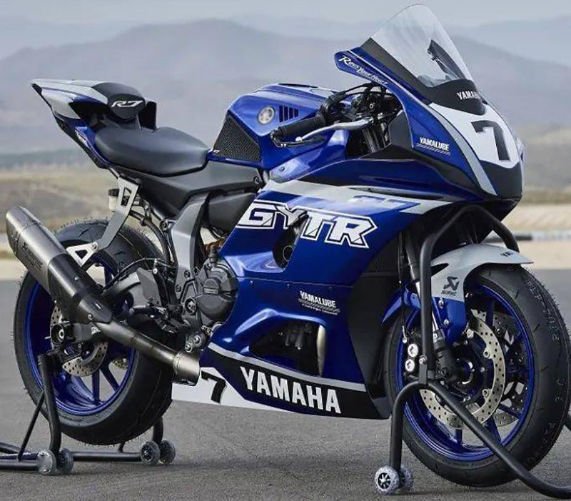 Amotopart 2021-2024 Yamaha YZF-R7 Blau Style2 Verkleidungssatz