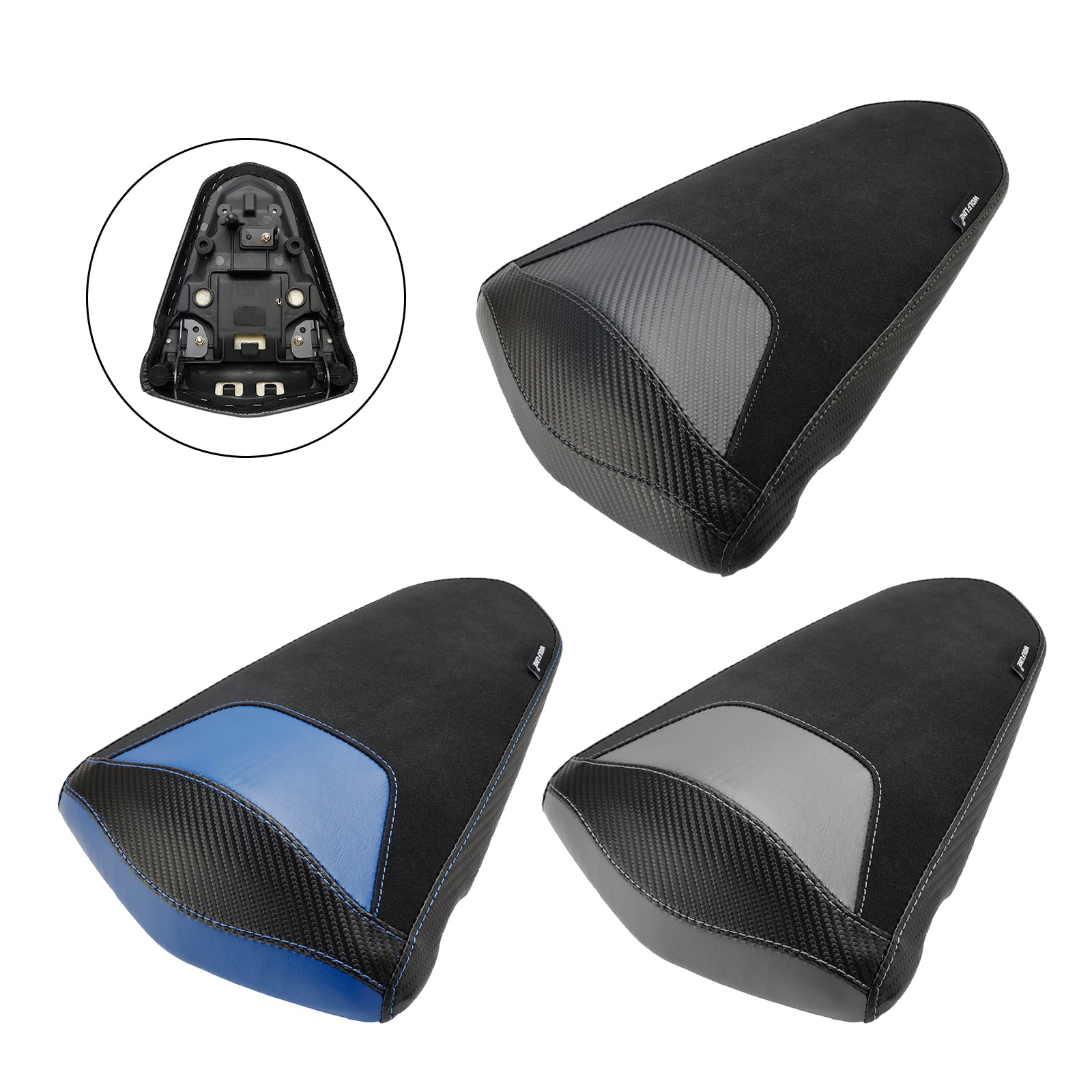 2015-2023 Yamaha Mt-03 Yzf-R3 Blue Rear Seat Passenger Cushion Flat Pu Fit Blue