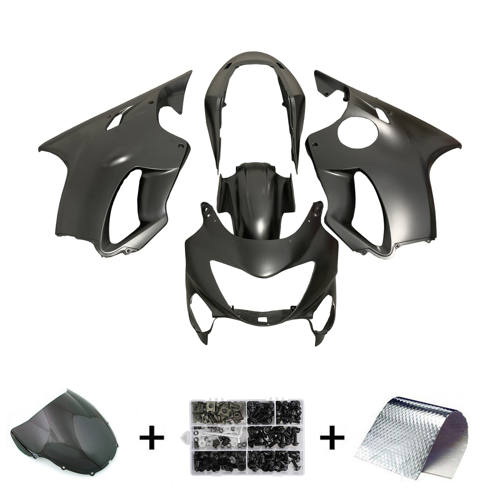 Amotopart 1999-2000 Honda CBR600 F4 
Matte Black Fairing Kit