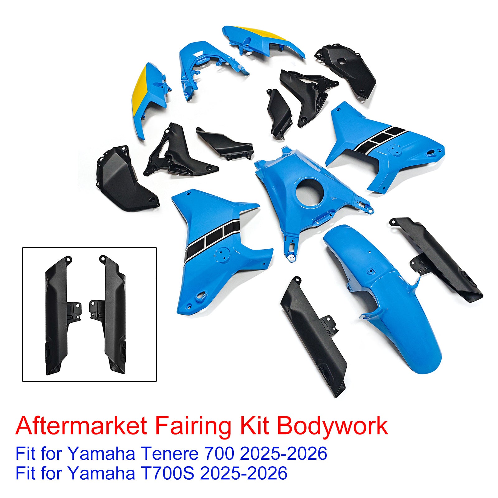 Amotopart 2025-2026 Yamaha Tenere 700 T700S Fairing Kit Collection