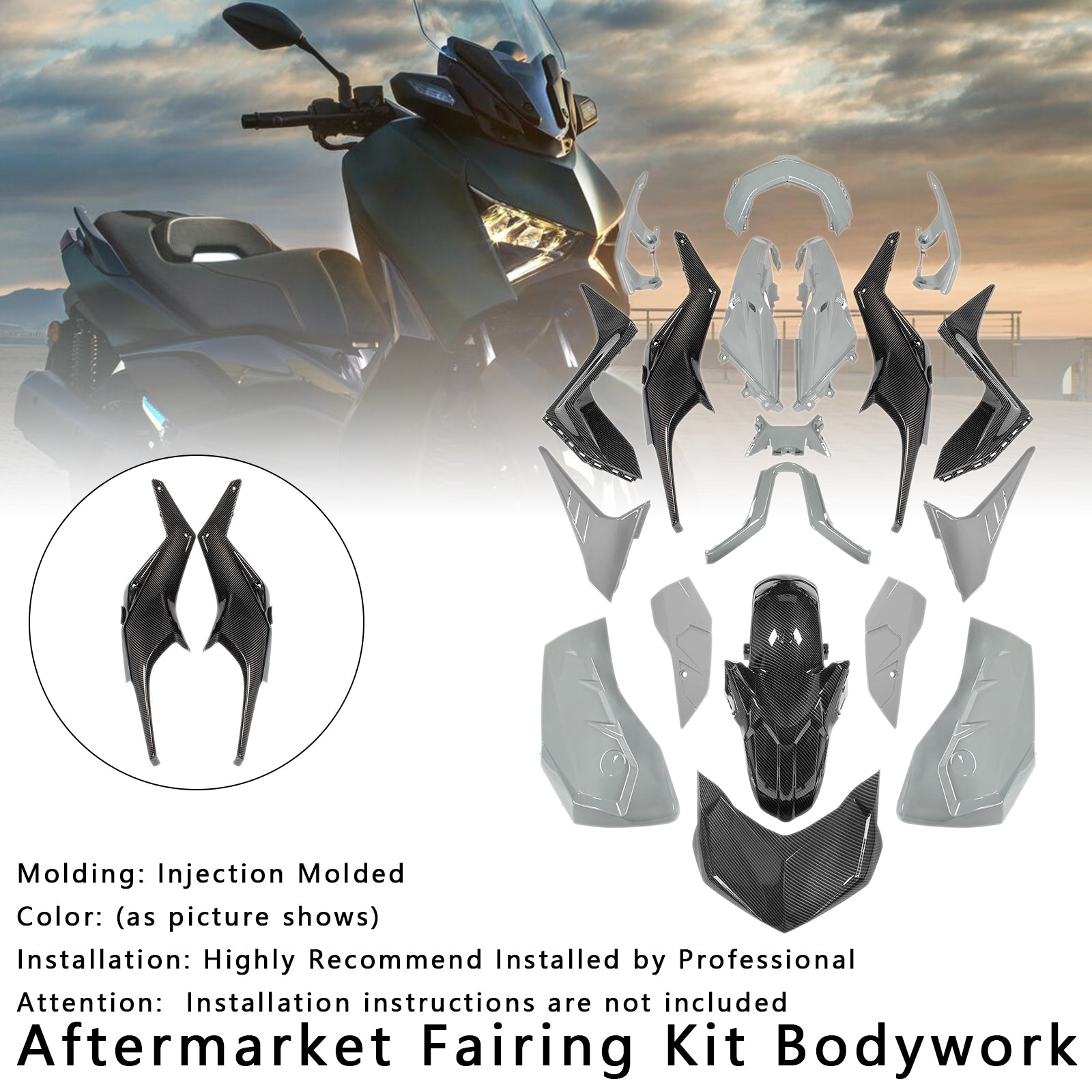 Amotopart 2023-2024 Yamaha X-MAX 300 Fairing Kit