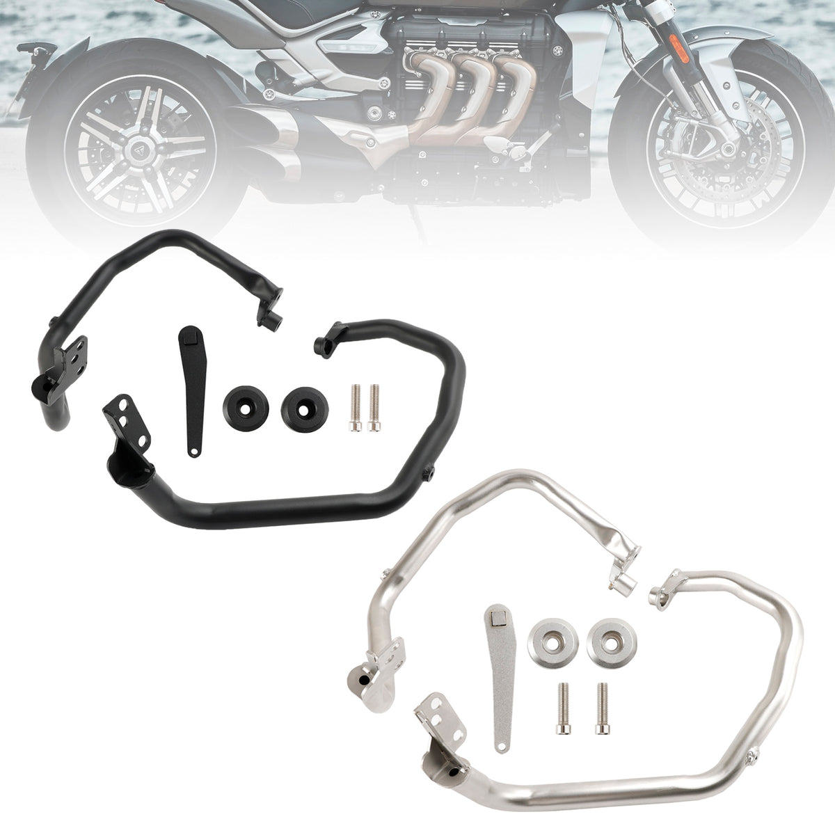 Pare-chocs moteur Protection garde Crash Bar convient pour TR Rocket 3 GT 2020-2022 2021 argent