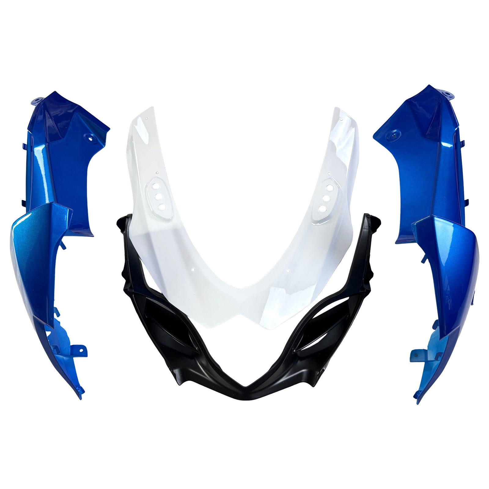 Amotopart 2009-2016 Suzuki GSXR1000 Kit de carenado blanco azul