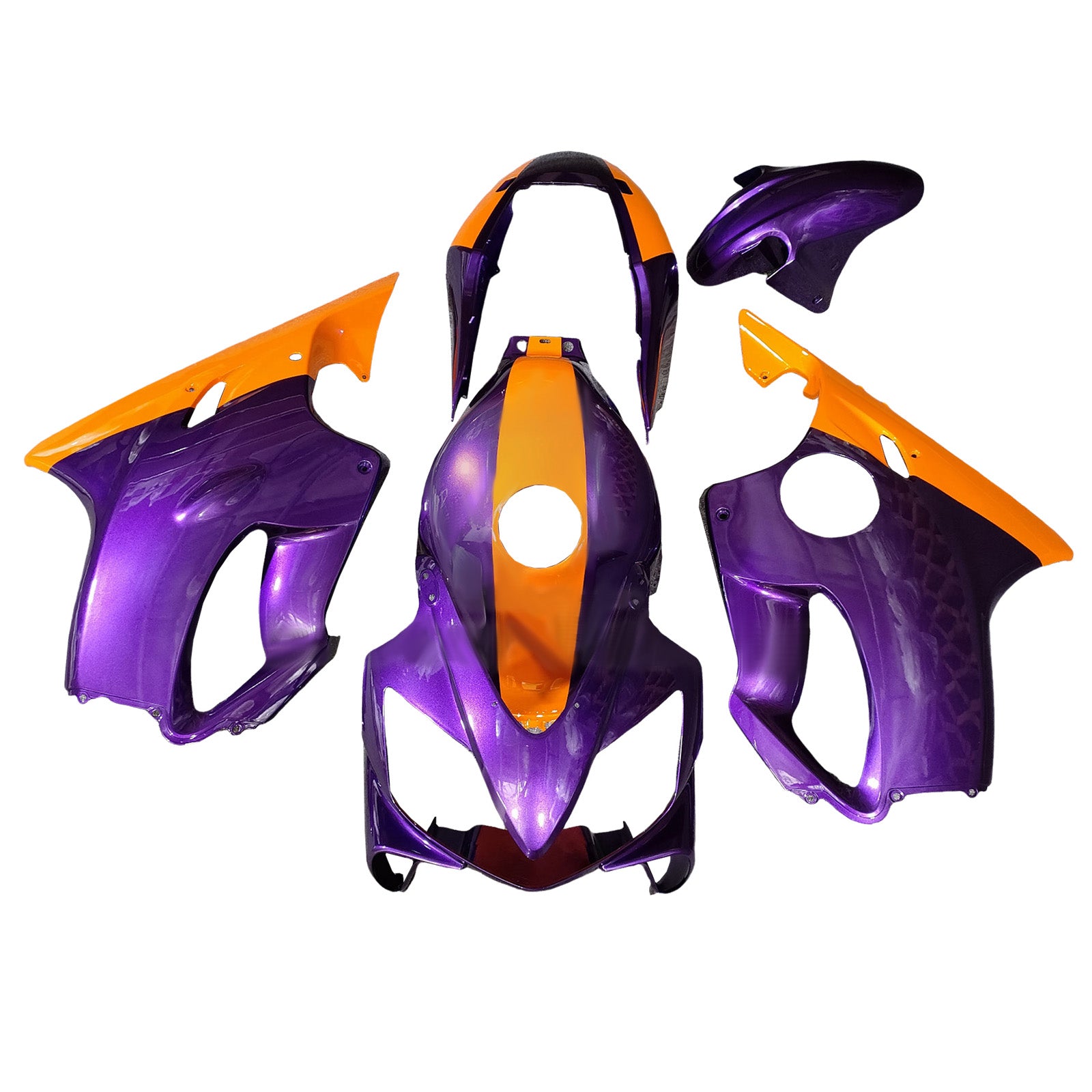 Amotopart 2004-2007 Honda CBR600 F4i Purple Orange Fairing Kit