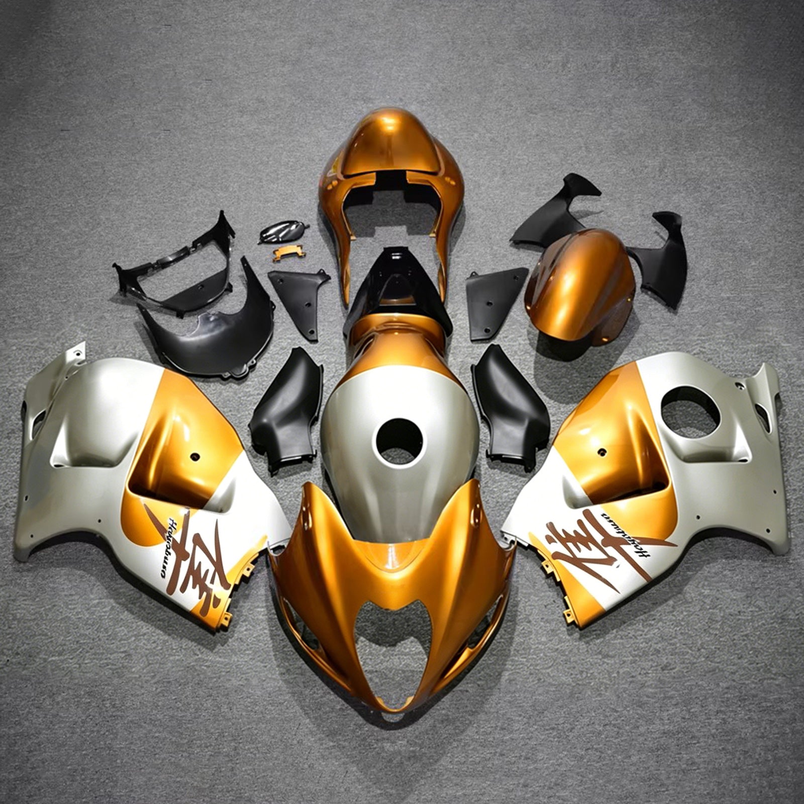 Amotopart 1999-2007 Suzuki Hayabusa GSX1300R Guld/sølv kåbesæt