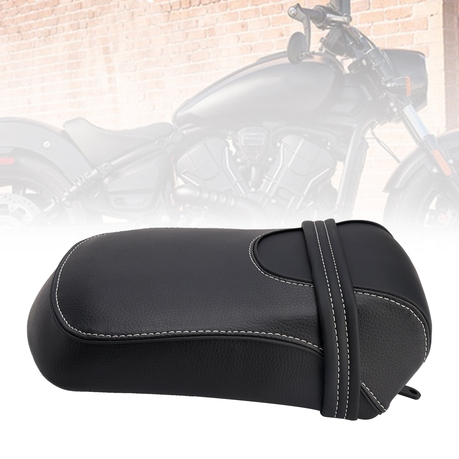 Cojín para asiento trasero del pasajero Indian Super Scout Sixty Bobber, color negro