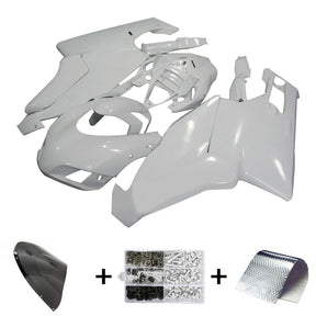 Amotopart Ducati 999 749 2005 2006 Plain White Fairing Kit