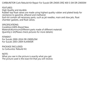 CARBURETOR Carb Rebuild Repair Kit For Suzuki DR-Z400S DRZ 400 S SM DR-Z400SM