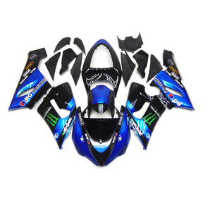 Amotopart 2005-2006 Kawasaki ZX6R 636 Blue&Black Fairing Kit