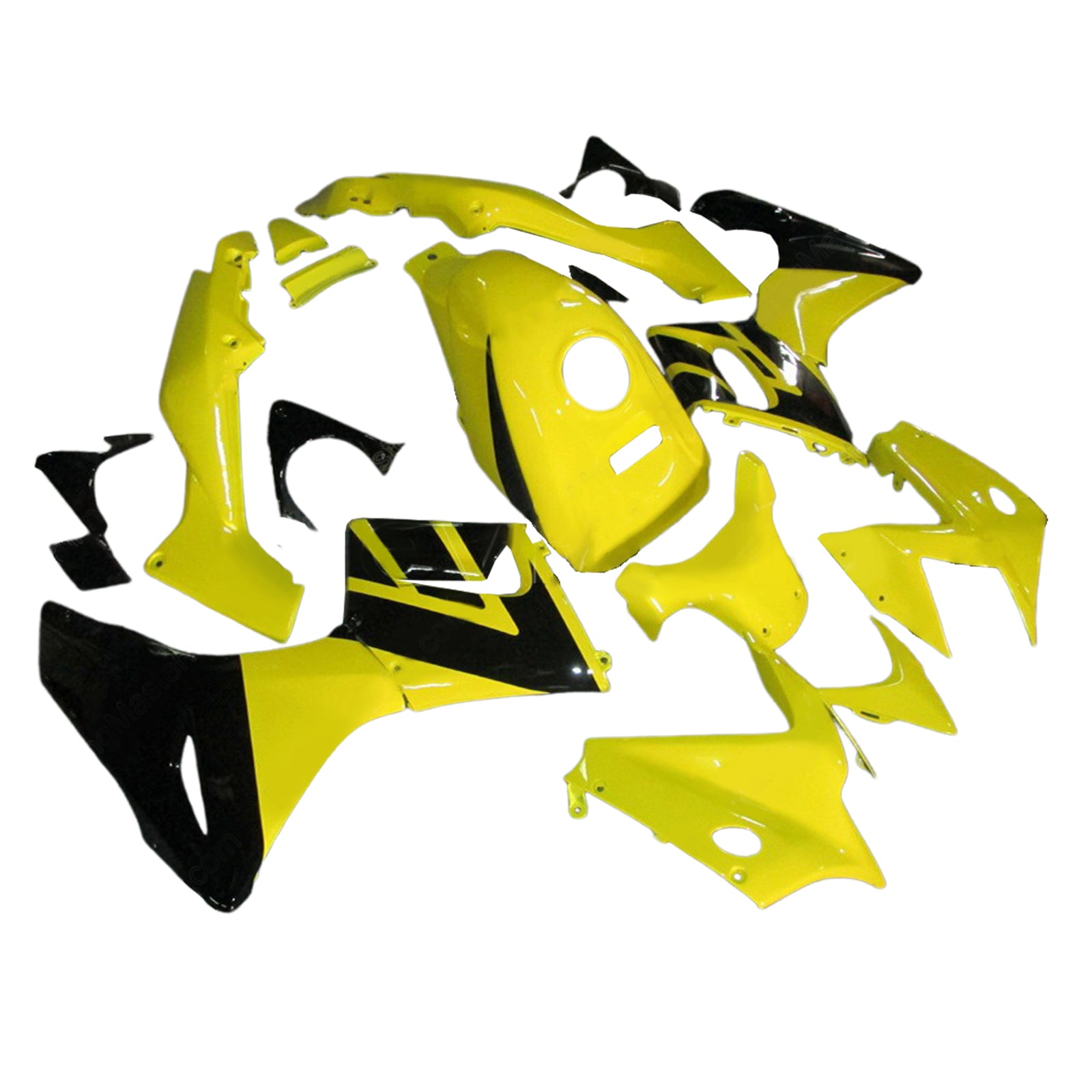 Amotopart 2002-2006 Honda CBR125R Kit de carenado amarillo negro