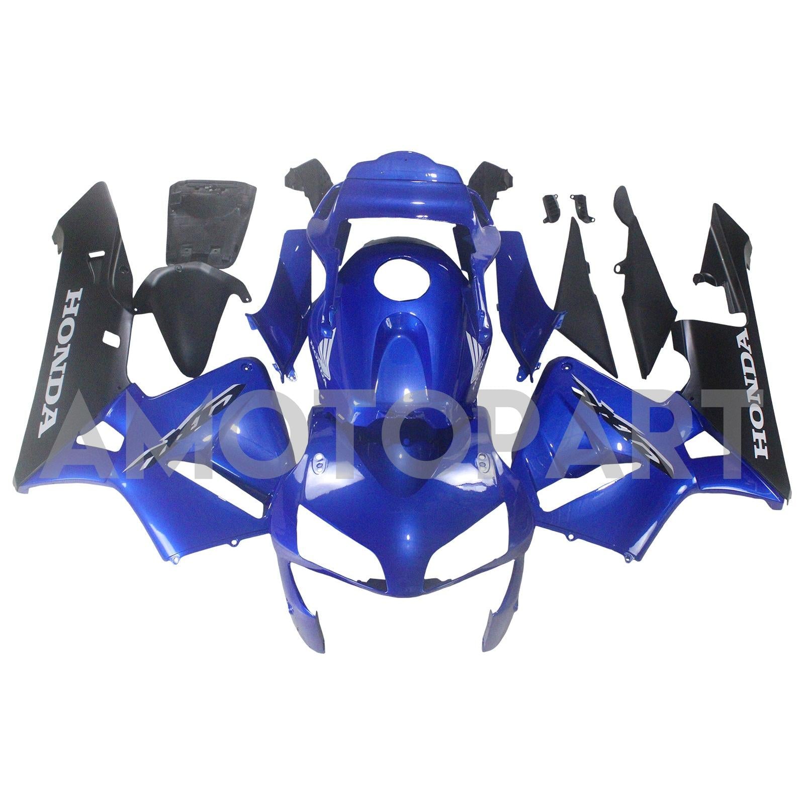 Amotopart 2003–2004 Honda CBR600RR Blau Schwarz Verkleidungsset