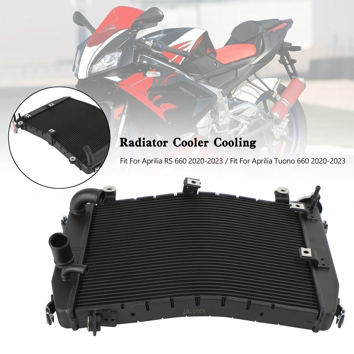 Aluminium Engine Radiator Cooler Cooling For Aprilia RS660 Tuono 660 2020-2023