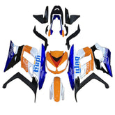 Amotopart Verkleidungssatz für Kawasaki Z1000SX 2010–2015, Schwarz, Weiß, Blau, Orange