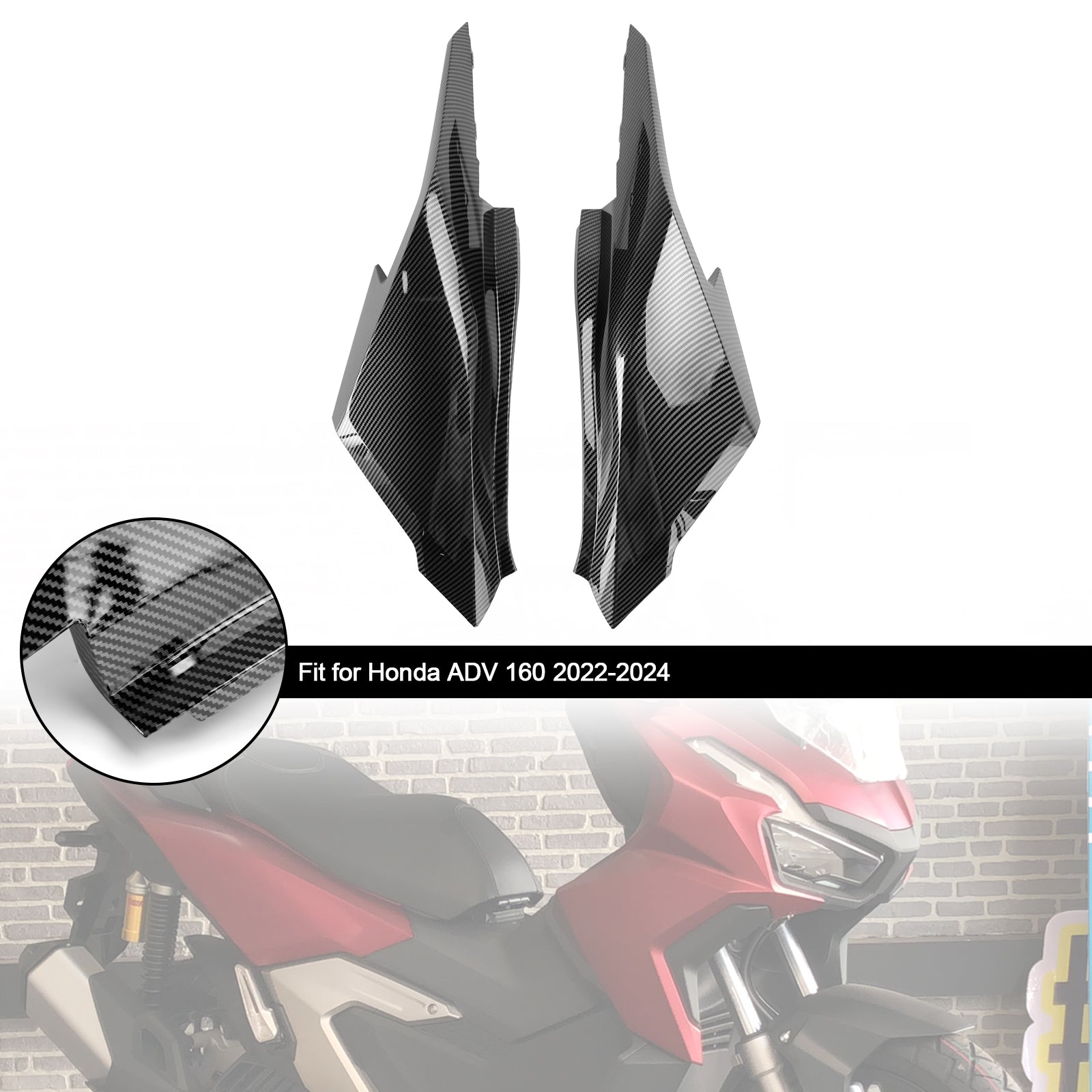 23-24 Honda ADV 160 Rear Seat Side Frame Cover Body Fairing Cowl