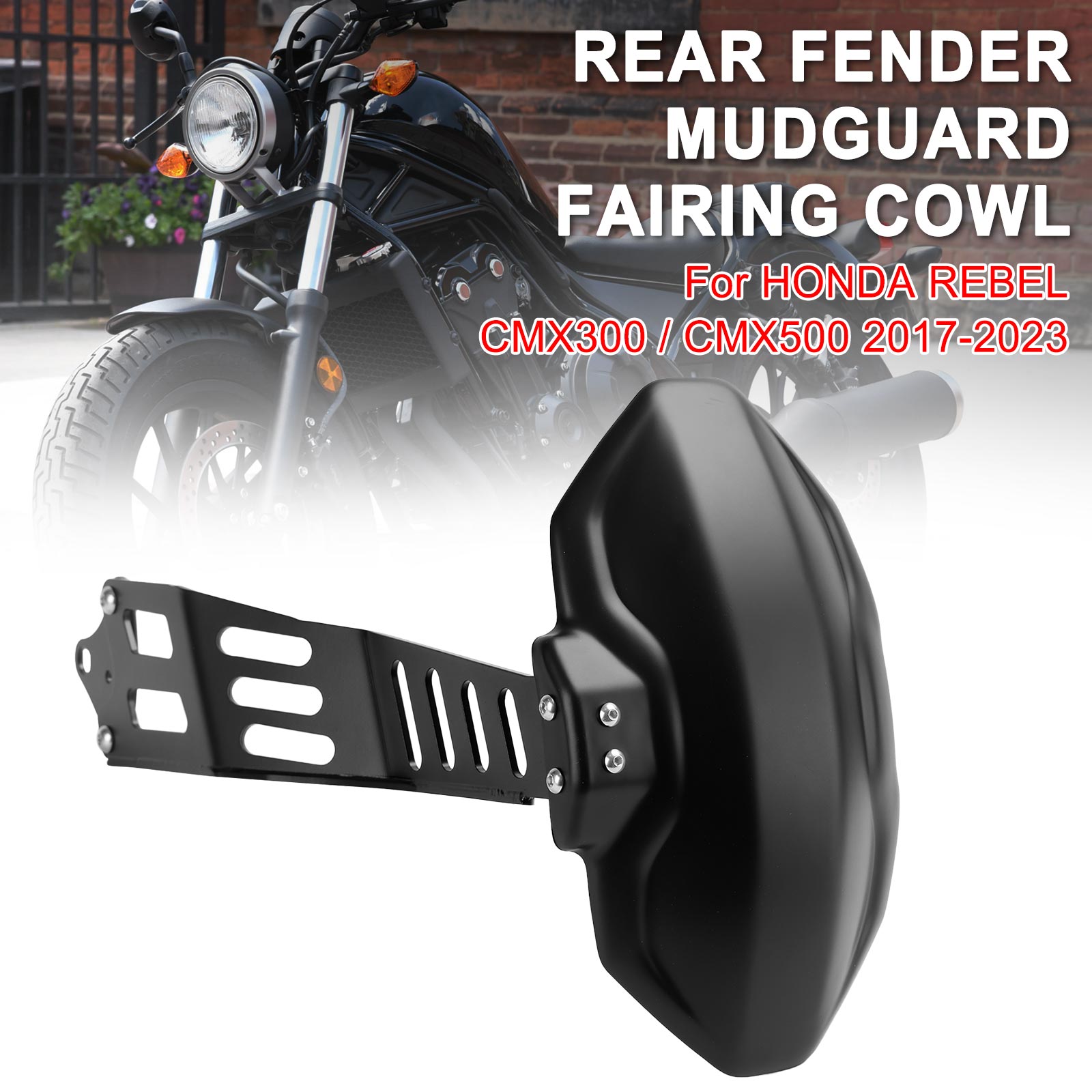 Guardabarros trasero carenado para Honda REBEL CMX300 CMX500 2017-2023