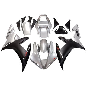 Amotopart 2002-2003 Yamaha YZF 1000 R1 Silver&Black Fairing Kit