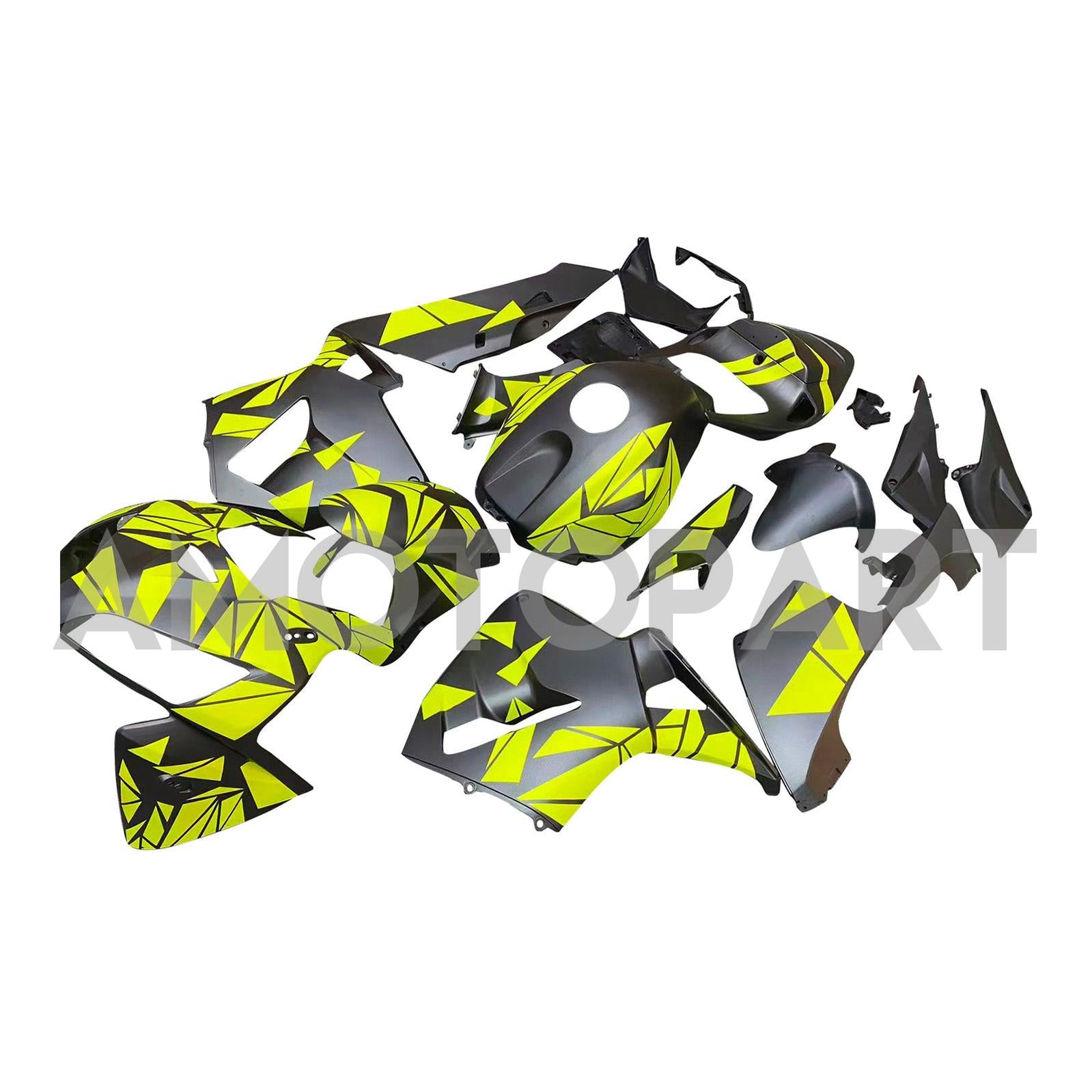 Amotopart 2005-2006 Honda CBR600RR Green Black Fairing Kit
