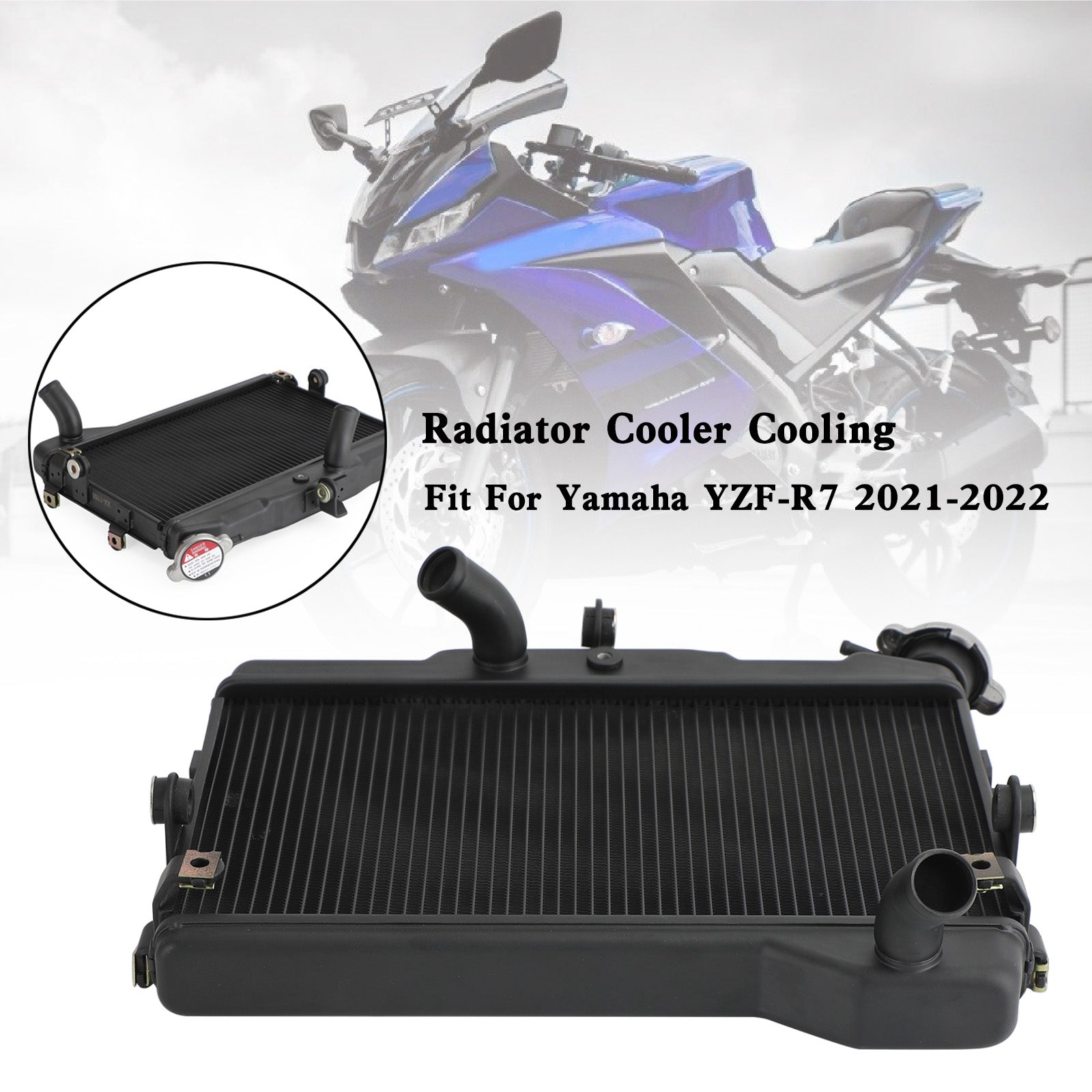 Refroidisseur de radiateur de moteur en aluminium, pour Yamaha YZF-R7 YZF R7 2021 – 2022