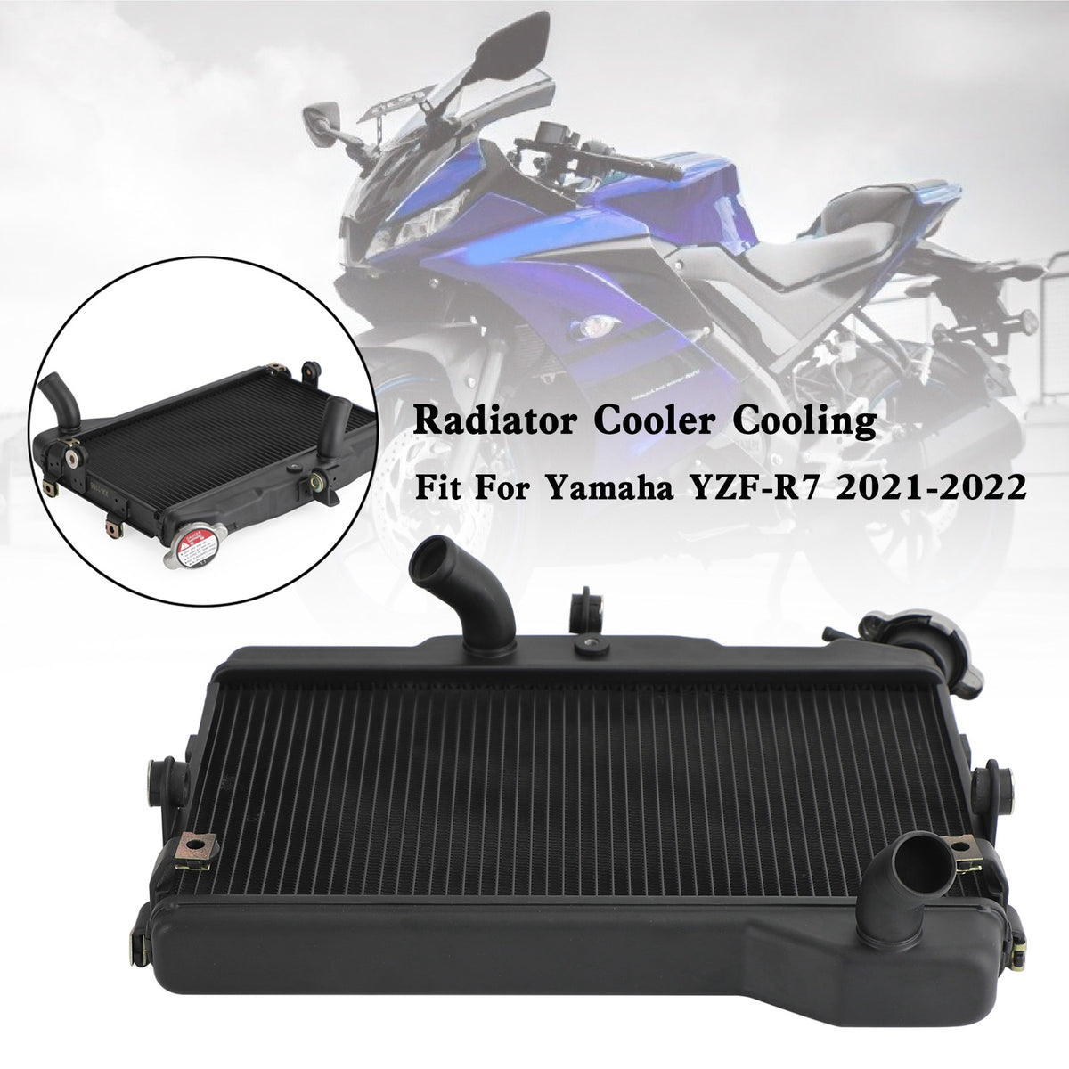 Raffreddamento del dispositivo di raffreddamento del radiatore del motore in alluminio per Yamaha YZF-R7 YZF R7 2021-2022