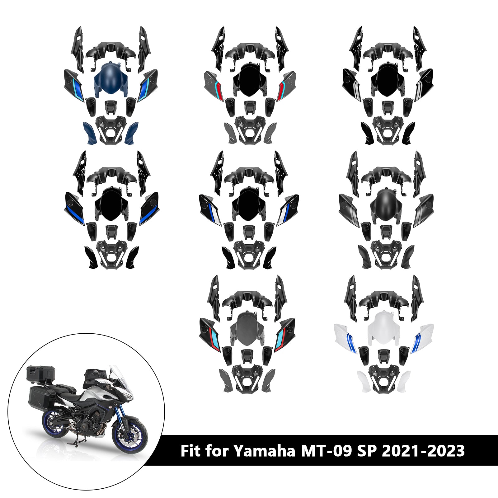 Amotopart 2021-2023 Yamaha MT 09 Fairing Kit