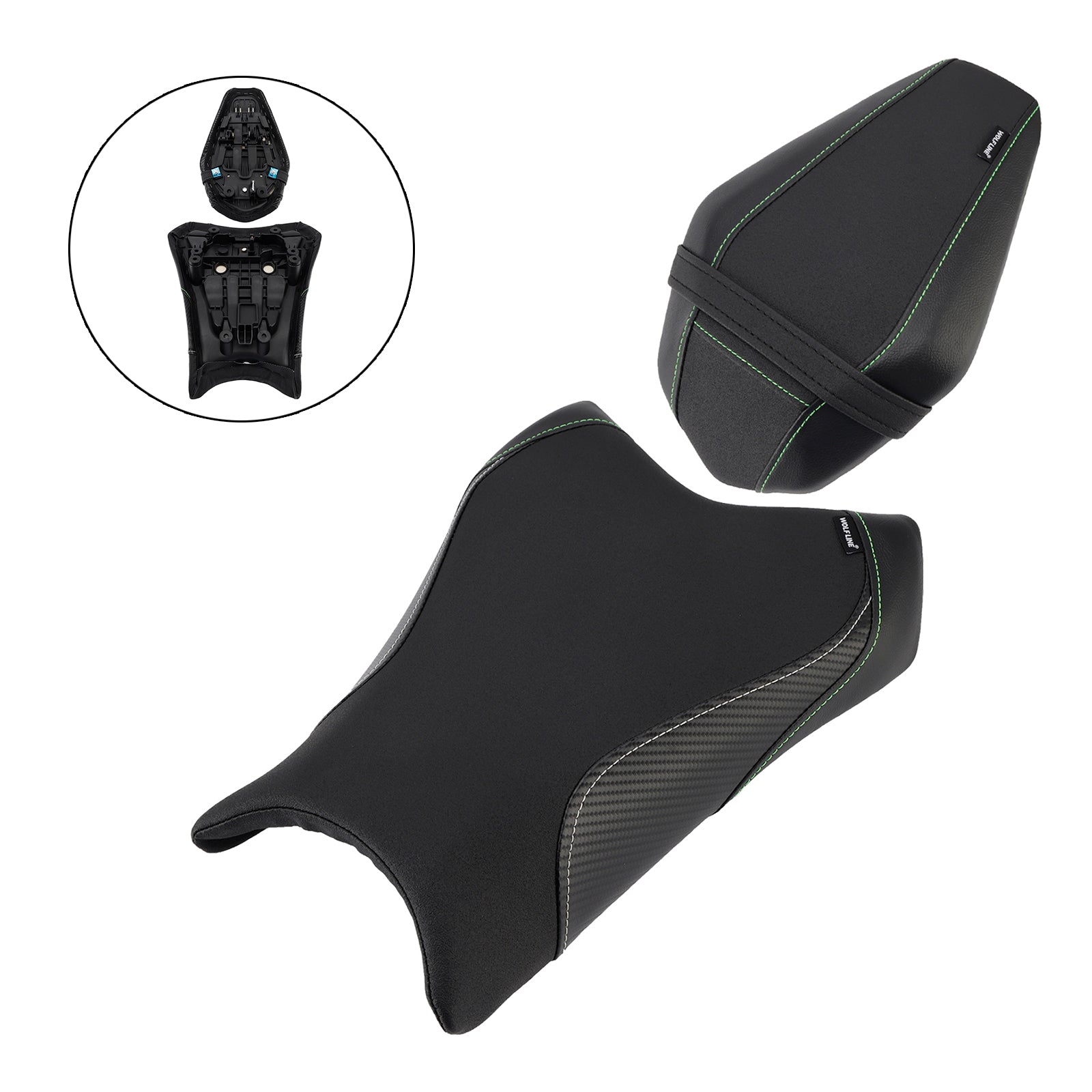 19-25 Kawasaki ZX-6R Pilota ZX 6R&PKit sedile passeggero con cuscino posteriore nero2