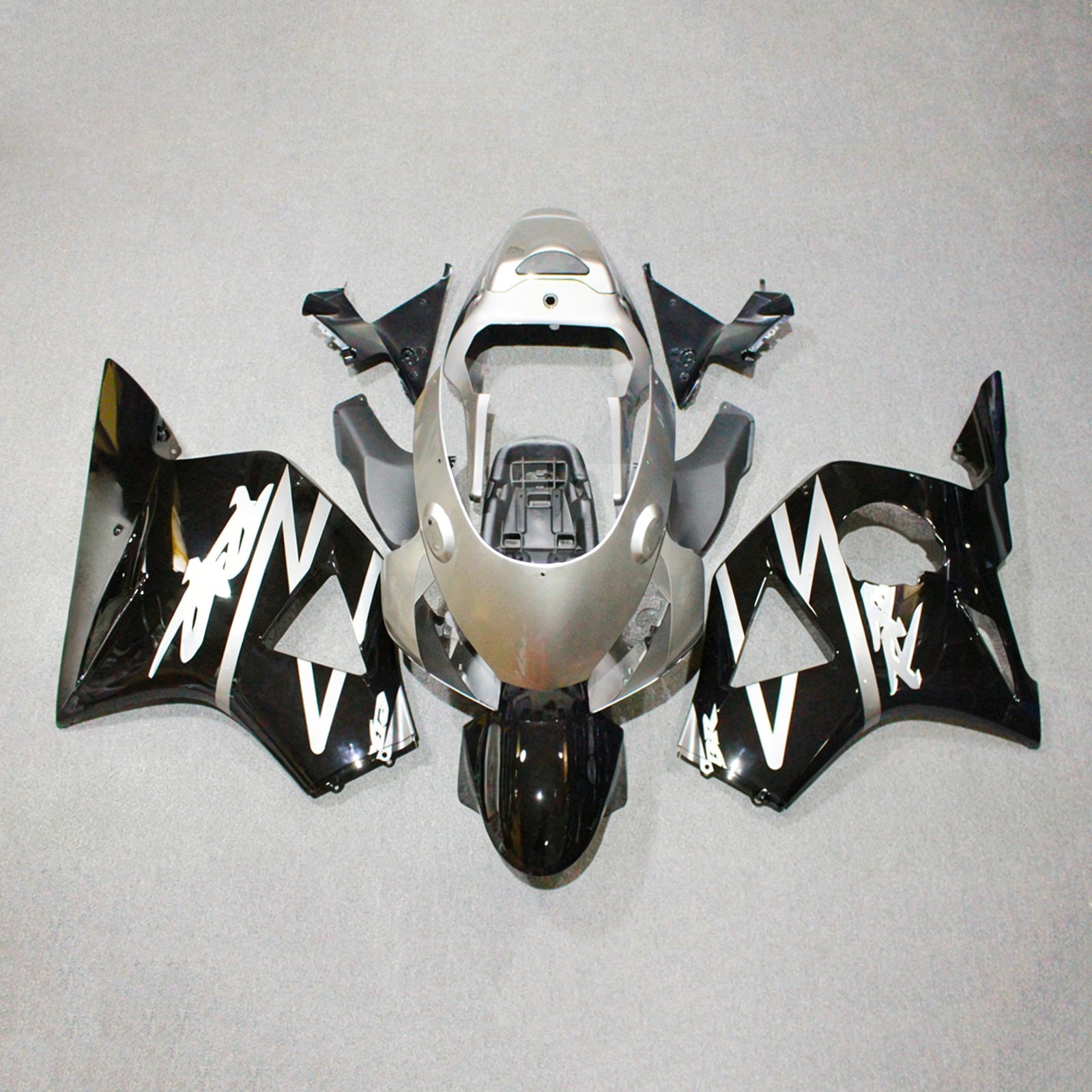 Amotopart 2002–2003 Honda CBR954 Schwarz/Silber Verkleidungsset