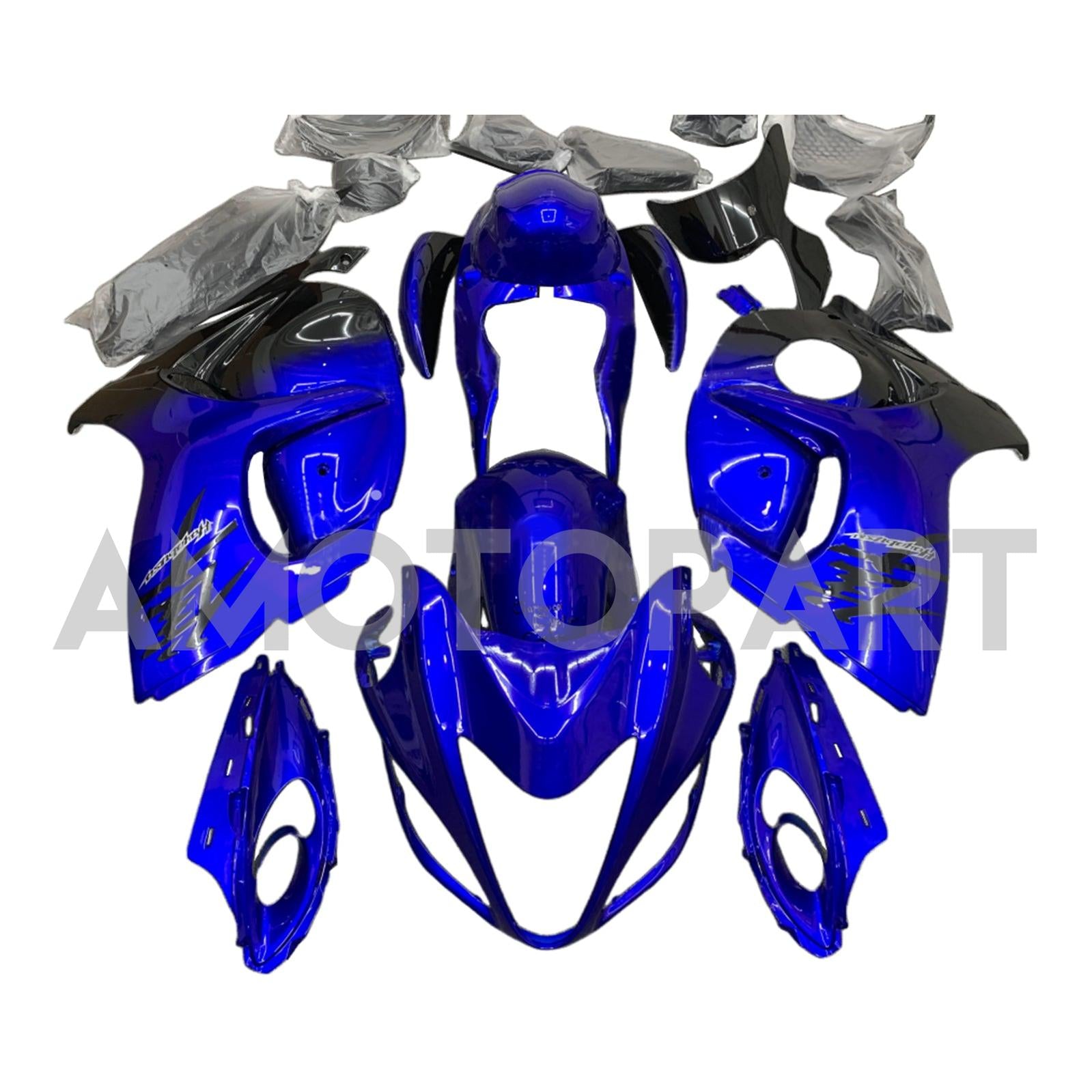Amotopart 2008-2020 Suzuki Hayabusa GSX1300R Blue Style1 Fairing Kit