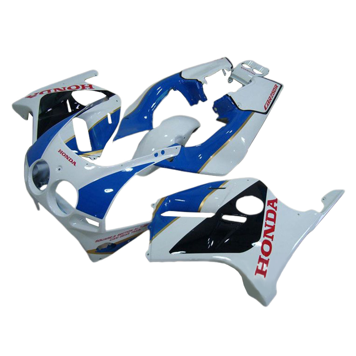 Amotopart 1988-1989 Honda CBR250RR MC19 Kit de carenado blanco azul negro