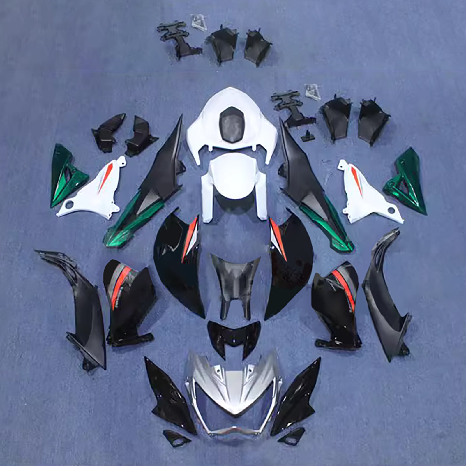 Amotopart 2013-2018 Kawasaki Z800 Black White Green Red Fairing Kit