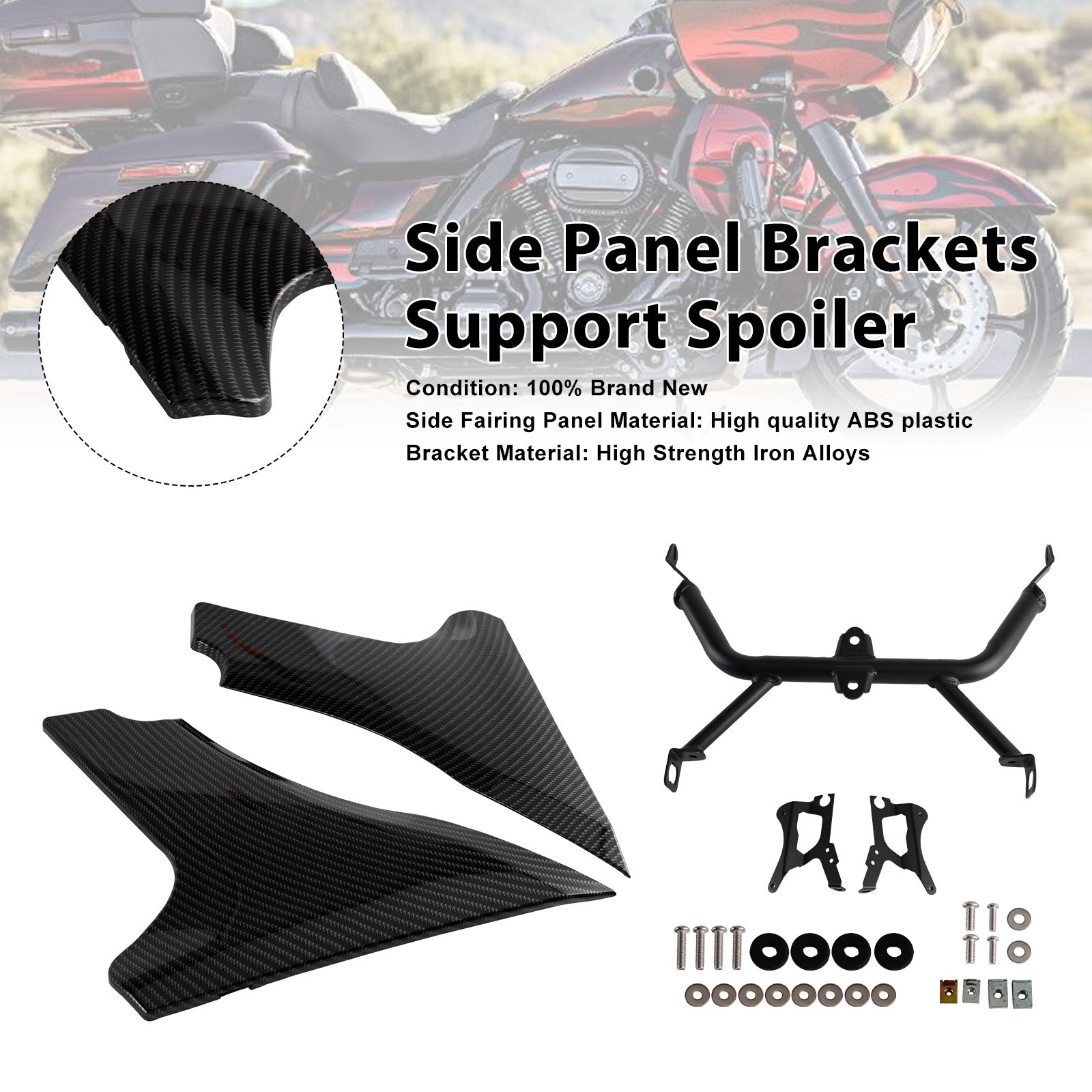 23-25 CVO 121 117 Road Glide FLTRXSESide Panel Brackets Support Spoiler