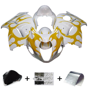 Amotopart 2008-2020 GSX1300R Hayabusa Suzuki Kit carena bianco e giallo