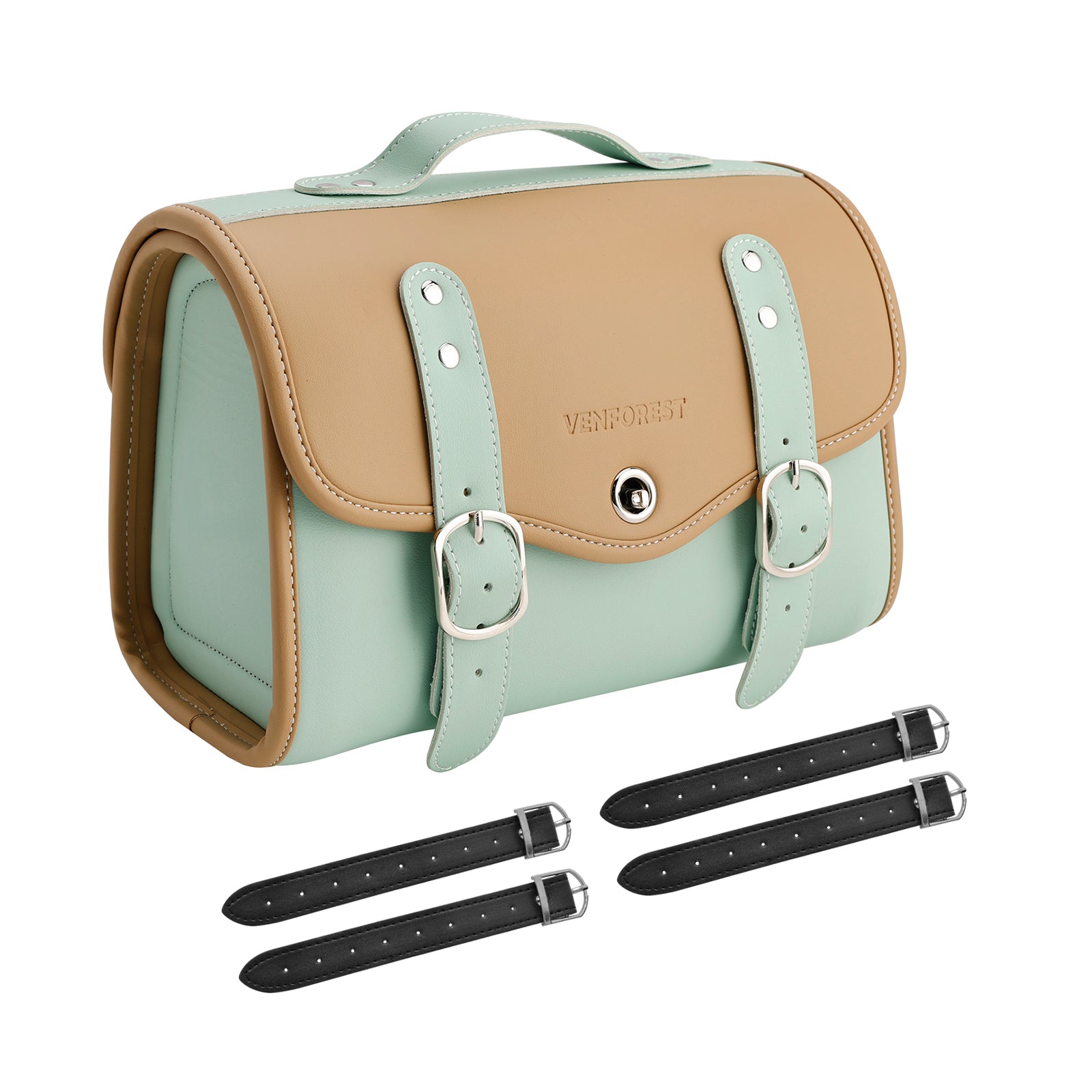 SaddleBag Bok Storage Torka ogonowa uniwersalne dopasowanie koloru pu białe dla motocykla białe