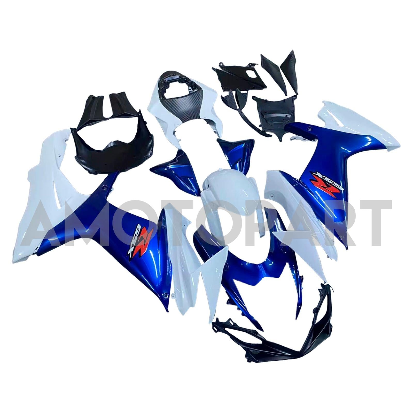 Amotopart 2011-2025 Suzuki GSXR 600/750 White Blue Fairing Kit
