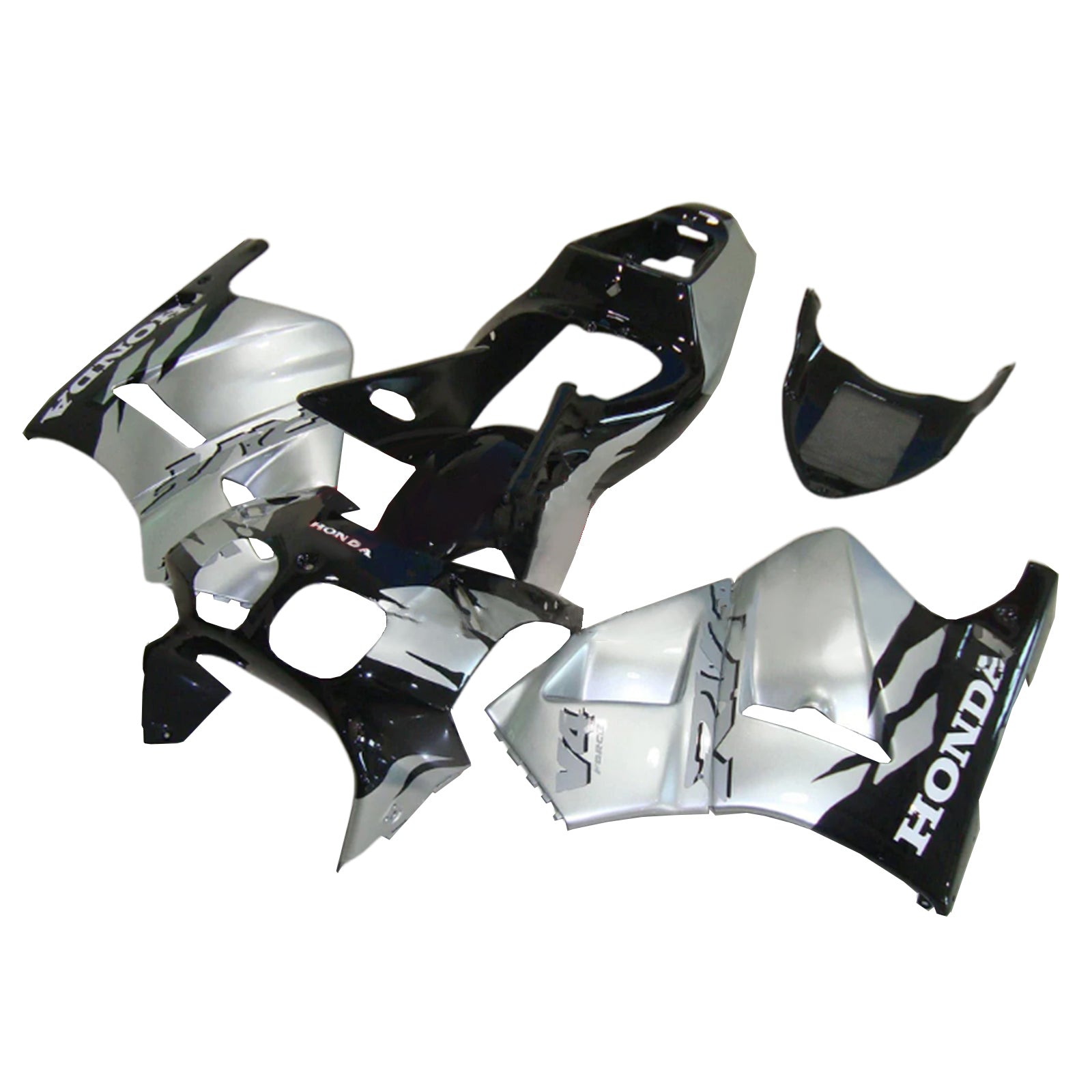 Amotopart 1993-1998 Honda RVF400 NC35 Black Silver Fairing Kit