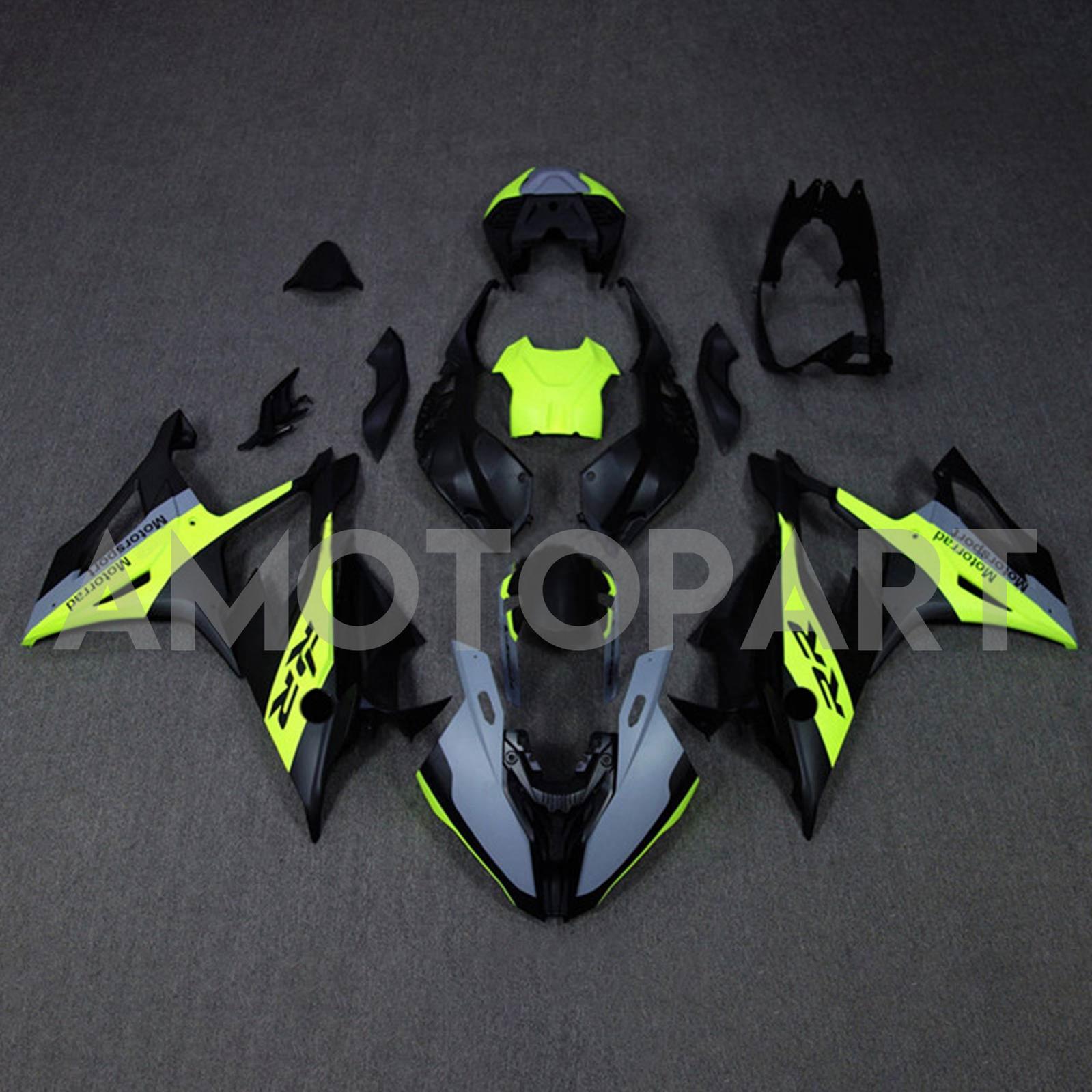 Amotopart 2019-2022 BMW S1000RR/M1000RR Yellow Black Racing Fairing Kit