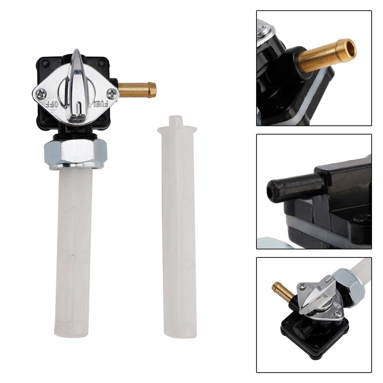 1995-2001 Gas Dyna Low Rider FXDL Válvula de llave de combustible para tanque, llave de purga compatible con 61338-94D